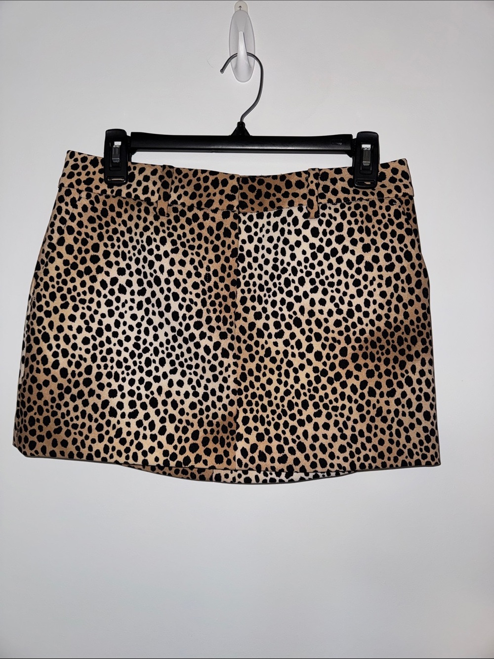 Michael Kors Leopard Spot Mini Skirt in Tan and Black